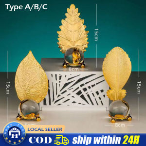 Local Delivery: ZJJ-Leaf-Crystal-Ornament - A Stylish Metal Home Display