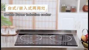 Double Burner Cooktop Touchscreen Energy Efficient Induction Cooker Electric Stove Flameless Heating with Child Lock Function & 200mm Cooking Zone