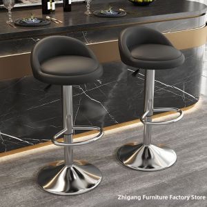 Adjustable Rotatable Bar Stool With Backrest