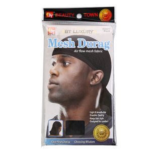 Breathable Mesh Durag Headscarf for Hip Hop Street Dance West Coast Rap Basketball Summer Outdoors Casual No Brim Cap Cotton