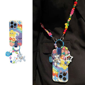 Rainbow Star Smile Huawei Pura70Ultra Phone Case P60Art Anti-Fall Mate60Pro Crossbody Lanyard Womens Full Cover Mate40E Protective Cover P30 Creative P20