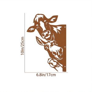 Unique Single Piece Creative Tree Insert with Rusty Squirrel Silhouette Metal Decoration Tree Stakes for A Charming Garden Touch