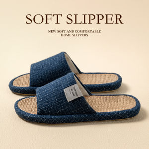 Dép Vải Lanh Thoáng Khí Thấm Hút Mồ Hôi Mùa Hè Cho Nữ Dép Vải Lanh Cotton Mùa Xuân Thu Trong Nhà Chống Trượt