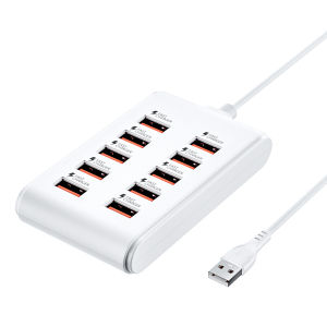 other | 10 in 1 Multi Ports USB A Fast Charger Power Strip Desktop Charging Station 1m Cord USB A HUB Adapter Socket For iPhone Samsung