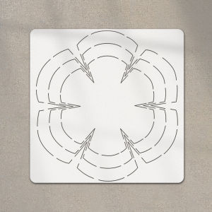 YOMDID 1pc Floral Shape Sewing Template 6-Petal Quilting Templates PET Template with 3 Sizes DIY Fabric Storage Basket Template