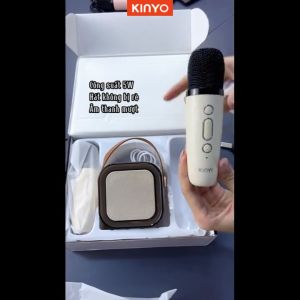 ( HÀNG MỚI ) Loa Bluetooth Karaoke Mini Kinyo K12 Tặng Kèm 2 Mic Loa Karaoke Không Dây Âm Thanh Bass Cực Hay Cùng Đèn Led Thời Trang