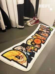 Dragon Ball Goku Shaped Irregular Bedside Carpet Living Room Bedroom Anime Imitation Cashmere Tapestry Foot Mat Home Decor
