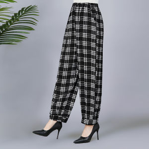 Quần Lửng Vải Lụa Cotton Mùa Hè Mỏng Thời Trang Rộng Rãi Phong Cách Dân Tộc Quần Khiêu Vũ Công Viên Thường Ngày Cho Phụ Nữ Trung Niên Và Cao Tuổi