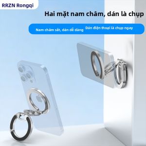 RQZN | Magsafe Magnetic Phone Stand 360 Degree Rotating Foldable Ring Holder Desk and Car Mount