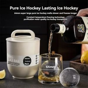 Ice Ball Mold Clear Whiskey Large No Bubbles Food Grade Ice Mold Large Round Ball Ice Tray