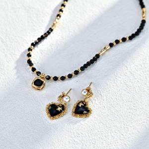 Vanco Chick Jewelry-S925 Silver Fashionable and simple malachite earrings stud earrings