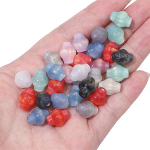 10pcs Resin Starry Sky Lantern Beads Loose Spacer Beads for Bracelet Earring Necklace Keychain DIY Jewelry Making Accessories