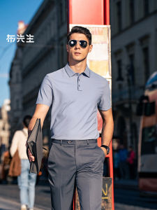 Áo Thun Polo Tay Ngắn Thoáng Khí Mùa Hè Cho Nam Thiết Kế Đường May Cổ Polo Tay Lửng Thương Mại Thường Ngày Chất Liệu Polyester