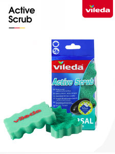 Vileda Double-Sided Scratch-Resistant Sponge Scrubber Kitchen Dishwashing Durable Cleaning Cloth No Stain Household Tool