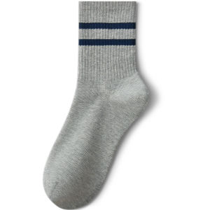 HODO | ถุงเท้าผู้ชาย 5 คู่ ถุงเท้าลำลอง ถุงเท้ากันหนาว ถุงเท้ายาว ถุงเท้าคอตตอนสแปนเด็กซ์ ดูดซับเหงื่อ ป้องกันกลิ่น ถุงเท้าลายทาง ถุงเท้าผ้าฝ้าย