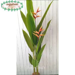 Pohon Hias Daun Pisangan Heliconia Bunga Bird Of Paradise T165 Latex Artificial Pot Dasar Hitam Plastik Dekorasi Ruangan Hiasan Aesthetic