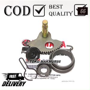 Paket As Selah + Gigi Pinion + Per Selah Yamaha Mio / Mio Sporty / Mio Smile / Mio Soul Karbu / Fino Carbu / Paket As Selahan As Engkol Engkolan Kampak Mio Sporty As Cangkul / Pinion Gear / Gigi Pinion Kick Starter / Starter Kik Pedal 5TL