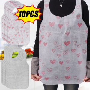 10PCS Waterproof Disposable Apron Thickened Oilproof Bib Individually Packaged Dining Apron