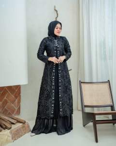Viral/  Set gamis Quret super mewah freee hijab/ gamis Lebaran gamis pesta