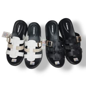SANDAL WANITA SLOP PLATFORM HITAM SENDAL SELOP PUTIH PEREMPUAN KOREA CASUAL MAMORU STORE