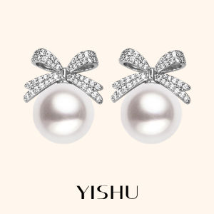 YISHU | Bông Tai Ngọc Trai Hình Bướm 12mm