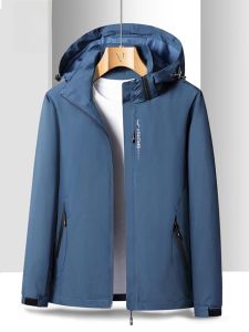 ROMON | Romon Outdoor Windproof Hooded Jacket Men Women Spring Autumn Short Casual Sports Travel Fashionable Polyester Fiber 100%