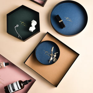 Luxury Nordic Leather Tray Entryway Key Dish Perfume Cosmetic Jewelry Storage Box Desktop Miscellaneous Object Storage Tray
