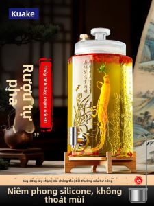 KuaKe | High Quality Thickened Glass Wine Bottle With Faucet