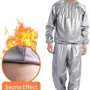 LongHero SG Man Full Body Sauna Suit PVC Heat Trapping Sweat Boosting for Gym Boxing Weight Loss Compression Clothing