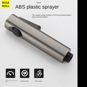 Handheld Black Toilet Wash Bidet Faucet Spray Sprayer Shower Head Anal Cleaning Washer WC Bathroom Water Valve Hose Holder