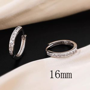 S925 Silver Needle Simple Zircon Ear Cuffs Womens Fashion Versatile Earrings Elegant Ear Studs Alloy Material Special Exhibition Pattern