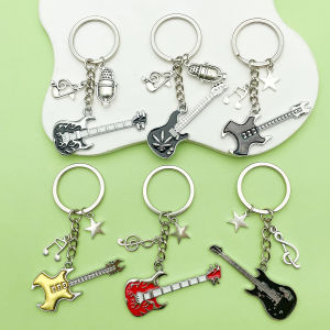 กีตาร์ไฟฟ้าแบบเกาหลีสร้อยกุญแจอิเล็กทรอนิกส์กระเป๋าเป้ดาว Wish จี้ขายดีสุดยอดของขวัญสร้อยคอโลหะผสมเงินทอง