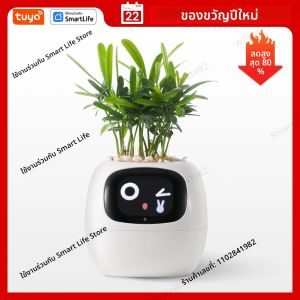 White Tuya Ivy Smart Planter ความสนุกไม่รู้จบ 49 Expression ที่หลากหลาย เซ็นเซอร์อัจฉริยะ 7 ตัว และชิป AI ทําให้การเลี้ยงต้นไม้ง่ายและสนุกสนาน
