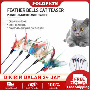 FOLOPETS Mainan Lucu Kucing Tongkat Kucing Berbulu Dengan Ttongkat Kucing Lucu