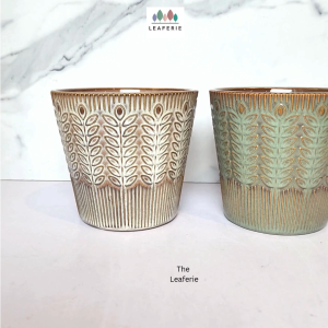 The Leaferie Sage Plant pot . Ceramic . flowerpots . flower pot . plant pots planter