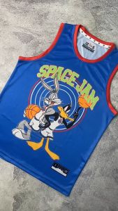 Jersey Bugs Bunny Tune Squad Space Jam BIRU - Swingman Bola Basket NBA Baju Kaos T-Shirt Tshirt Atasan Costum Kostum Custom