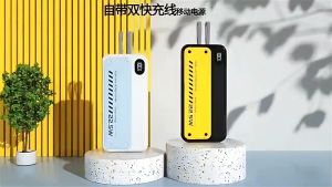 20000/30000mAh Powerbank Fast Charging 22.5W Portable Charger Power Bank Intelligent LED Digital Display Mobile Power Supply Battery Come With 2 Cables