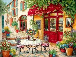 Huacan Full Square Round Diamond Painting City Street Shop Diamond Mosaic Landscape Art Gift