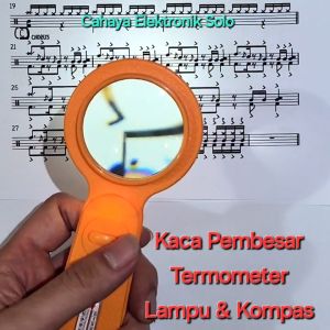 Kaca Pembesar Super Lampu LED & Magnifying Glass UV Kompass