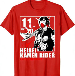 Bandai | Kamen Rider Hero Graphic Tee Men Women Fashion Casual Street Style Short Sleeve T-Shirt Breathable Lightweight Daily Wear Tops
