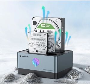 Yottamaster Dual Bay Hard Drive Docking Station Offline Clone 2.5 3.5 inch HDD SSD to SATA 3.0 Hard Drive Enclosure Disk Clone Housing Box for 2.5 & 3.5 inch SATA HDD SSD