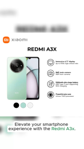 Xiaomi Redmi A3X 4G 3+64GB Global Version Smartphones | Stylish glass back design | Smooth 6.71 90Hz display
