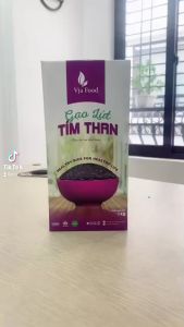 GẠO LỨT TÍM THAN VIỆT NHẬT TÚI 1KG - Gạo thảo dược organic rất tốt cho sức khỏe - Giá Sỉ Date mới