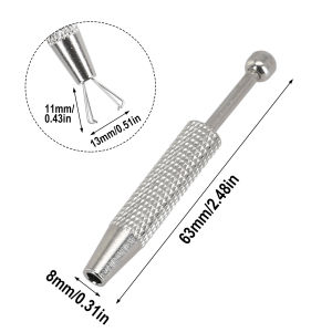 Small Jewelry Beads Tweezer Piercing Ball Grabber With 4 Jaw Holder Diamond Claw Tweezers For IC Chips Gems Nuts Puller Tool