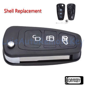 2 / 3 Buttons Case Flip Remote Car Key Fob Shell Cover Replacement for Ford Ranger Transit Custom Focus C-Max Fiesta Mondeo