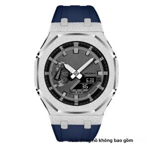 Bộ Phụ Kiện Casioak GA2100 Gen4 Với Vỏ Kim Loại Mờ Nhám Dây Đeo Cao Su Tương Thích Với Đồng Hồ GA-2110 GAB2100 Phụ Kiện Độ Chế.