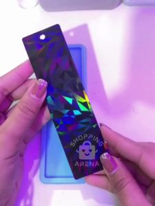 Cetakan Resin Pembatas Buku Hologram Batas Bacaan Bookmark Bentuk Kotak Persegi Panjang Bahan Silicone Karet Lentur Elastis Bahan Silikon Anti Lengket DIY Kerajinan Recine Epoxy Murah