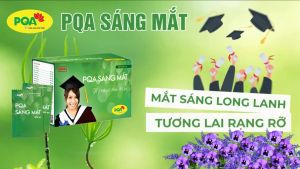 Sáng Mắt PQA hộp 25 gói dùng cho trẻ em người lớn bị mờ mắt nhức mắt mỏi mắt khô mắt giảm thị lực.
