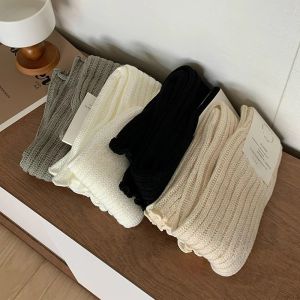 57Cm Japanese Lolita Style Knitted Leg Warmers Women Winter Ankle Warmers Gothic Long Thin Boot Cuffs for Girls Cosplay Daily We