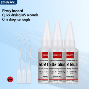 20g 502 Transparent Adhesive (1-3-Piece Set) - Strong Bond for Wood Rubber Leather Plastic Metal & DIY Crafts